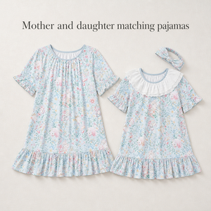 Pyjama long en bambou extra doux pour bébé fille, vêtements de nuit pour bébé, pyjamas pour femmes et bébés en coton - Product Image 1