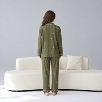 Vêtements de nuit personnalisés confortables avec hauts à manches longues, pyjama ultra-confortable pour femmes en modal