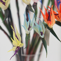 Vente en gros de plantes artificielles en PVC souple de haute qualité, fleurs d'oiseau de paradis, décoration de la maison, mariage, Saint-Valentin