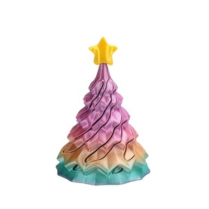 Árbol de Navidad Espiral Portátil de Diseño Geométrico Moderno, Servicio de Impresión 3D para Escritorio de Oficina y Espacios Pequeños - Product Image 2
