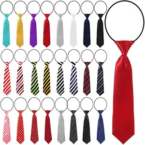Чистые сублимационные персонализированные детские галстуки с логотипом под заказ Регулируемый Детский шейный галстук