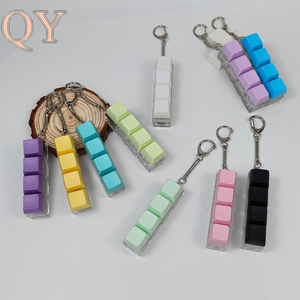 QY 4 Key Mechanical <b>Keyboard</b> Keychain Fidget Toy Stress Relief Squeeze Gadget Portable ABS Plastic Stainless Steel Digital Print - Product Image 5
