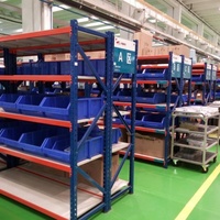 Système de rayonnage à palettes robuste à 4 niveaux, capacité 800 kg, en acier, réglable, pour entrepôt, à travées longues, directement de l'usine