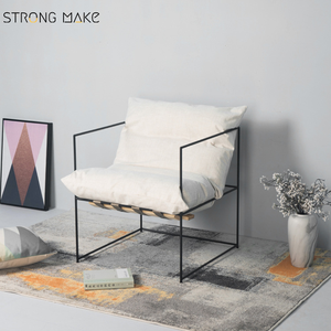 Divano singolo nordico di lusso poltrona moderna <span class=keywords><strong>in</strong></span> <span class=keywords><strong>pelle</strong></span> con accento poltrona moderna poltrona con struttura <span class=keywords><strong>in</strong></span> metallo per soggiorno - Product Image 2