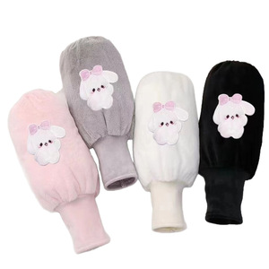Jolies jambières lapin roses, blanches, grises, noires, brodées, style dessin animé, pour femmes et filles, chaleur automne-hiver, usage domestique - Product Image 5
