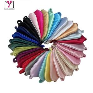 Masque de sommeil en soie Stella Hair, noir et rose, avec sangle élastique, occultant la lumière, style uni, emballage OEM ODM - Product Image 6