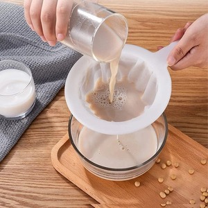 100/200/400 Mesh Washable Nylon Ultra Fine Filter Mesh Strainer Spoon Sieve Soy Milk Juice <b>Coffee</b> Tea Filter Kitchen Colander - Product Image 4