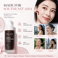 Solution Peeling AHA BHA PHA, Sérum Exfoliant, Lisse la Peau Rugueuse, Affine les Pores, Éclaircissant, Éclat, Doux, Marque Privée OEM ODM