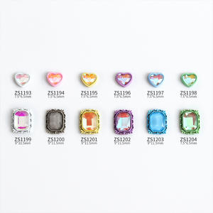 <span class=keywords><strong>Petit</strong></span> <span class=keywords><strong>Macaron</strong></span> japonais frais et adorable couleur en forme de cœur Rectangle strass pierres précieuses peinture en aérosol accessoires pour ongles - Product Image 2