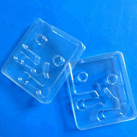 Plateau en PVC transparent/éco-responsable rectangulaire pour accessoires de téléphonie mobile, processus de thermoformage sous vide durable