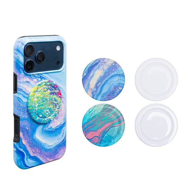 3D Sublimation Blank Case for Magnetic Phone Holder Customized Coated PC Film Heat Transfer CellPhone Magnet Ring Stand DIY LOGO