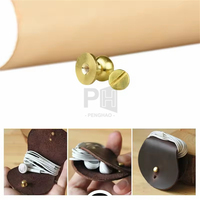 Rivets et clous en laiton pour ceinture, portefeuille, sac, attache de sucette, tête de clou, bricolage, artisanat du cuir, porte-clés, pièces de quincaillerie
