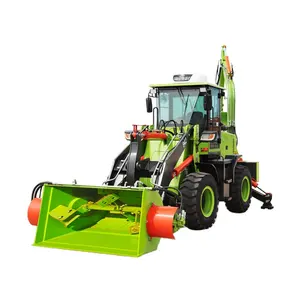 Maquinaria agrícola 4wd, mini tractor retroexcavadora con cargador frontal y retroexcavadora, gran oferta