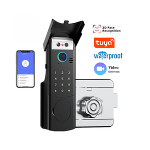 Caméra de reconnaissance faciale numérique WiFi Tuya, double lecteur d'empreintes digitales, serrure de <span class=keywords><strong>porte</strong></span> intelligente biométrique étanche <span class=keywords><strong>avec</strong></span> lecteur d'empreintes digitales pour portail - Product Image 1