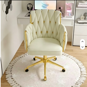 Light Luxury Modern Bedroom Dressing <b>Stool</b> Golden Nail Desk Chair for Home Use Makeup Chair for Dressing Salon Furniture - Product Image 3