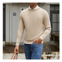 Suéteres europeos y americanos de invierno para hombres Otoño e invierno Nueva moda Tops de punto Suéteres de negocios de moda para hombres