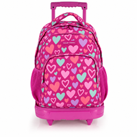 Sac à dos à roulettes détachable pour enfants, résistant à l'eau, en polyester, avec poignée de 92 cm, logo personnalisé, pour les 6-12 ans