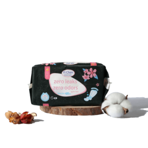 Serviettes hygiéniques de nuit ultra-fines en coton pour femmes avec noyau super absorbant, protection anti-fuites, design ailé, respirantes et douces pour un confort optimal - Product Image 4