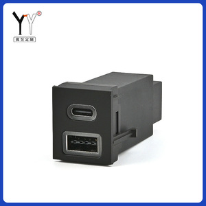 Toyota Car <b>Charger</b> Dual USB Type <b>C</b> PD Fast Charging 12V ABS <b>Plug</b> In For New Toyota Models - Product Image 3