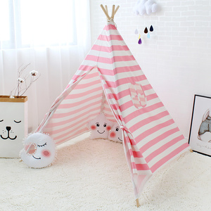 Rose indien <span class=keywords><strong>intérieur</strong></span> bambin enfants maison de jeu en bois <span class=keywords><strong>tipi</strong></span> enfant maison grande tente <span class=keywords><strong>tipi</strong></span> - Product Image 1