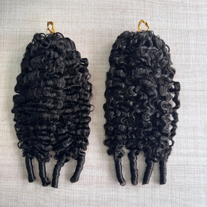 Extensions de cheveux naturels en gros, ondulés en profondeur, bouclés birmanes, afro crépus, pour tresses au crochet, en stock - Product Image 4