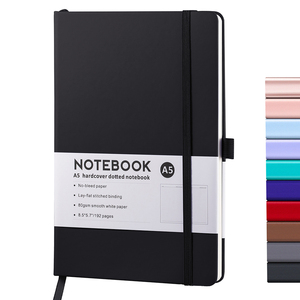 Alta calidad personalizado al por mayor promocional azul marino A5 cuaderno de negocios de lino diarios de cuero PU Cuadernos de tapa dura con logotipo - Product Image 3