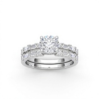 Anillo de Diamantes Múltiples para Mujer, Diamantes Cultivados en Laboratorio