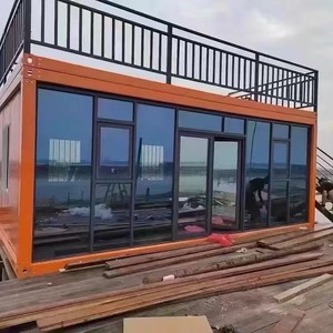 Casa Contenedor Moderna Rectangular Prefabricada Modular con Paredes de Vidrio y Balcón para Uso Residencial - Product Image 2