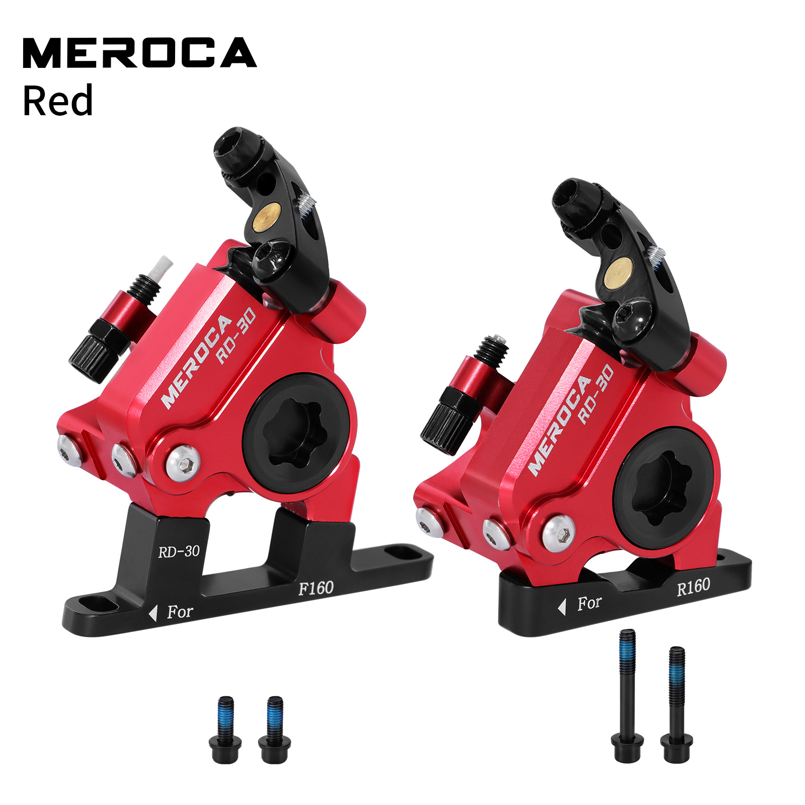 Red front and rear pair (compatible with 160mm)