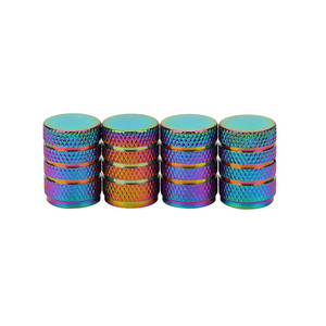 Tapas de válvula de aleación de aluminio coloridas, metal iridiscente para coches, motocicletas, reparación de neumáticos de bicicleta - Product Image 1
