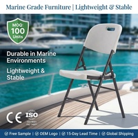 Chaise pliante en plastique blanche avec logo personnalisé, expédition mondiale acceptée