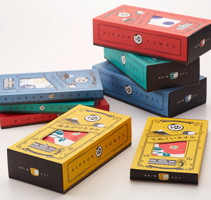 Boîte en carton blanche à fenêtres de style <span class=keywords><strong>vintage</strong></span> personnalisée pour serviettes avec stratification mate et découpe à l'emporte-pièce - Product Image 1