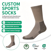 Vente directe d'usine, chaussettes de sport épaisses, chaussettes de compression tricotées durables pour l'escalade en montagne et les sports de neige en automne