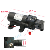 Pompa Air pendorong tekanan tinggi, pompa air diafragma dengan saklar tekanan 12V 24V 45W 4L/menit