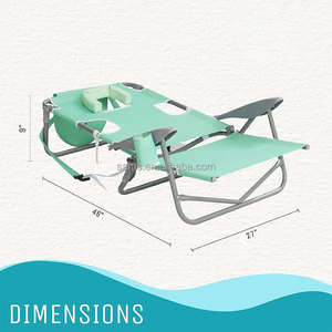 Silla de playa plegable ajustable de 5 velocidades personalizada, mochila, silla <span class=keywords><strong>reclinable</strong></span> de aluminio para exteriores - Product Image 6