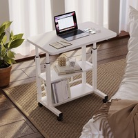 Bureau d'ordinateur mobile pour petite chambre, table de chevet relevable pour dortoir, idéal pour la maison et les étudiants, design simple