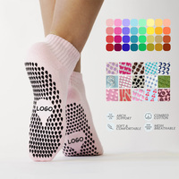 Filles Crew Cute Design Grip Chaussettes Femmes Sports Personnalisés Grippy Livraison Rapide Yoga Chaussettes Ballet Pilates Chaussettes
