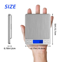 Balance de cuisine numérique portable électronique pour bijoux, avec écran LCD et piles, pour peser les aliments