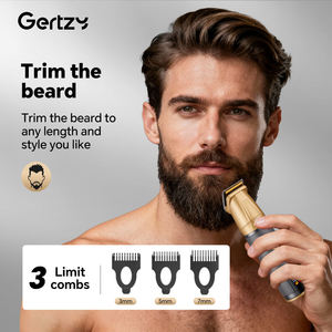 ใบมีดสแตนเลสสตีลแบบมืออาชีพ เครื่องตัด<span class=keywords><strong>ผม</strong></span><span class=keywords><strong>ไฟ</strong></span>ฟ้าแบบชาร์จได้สำหรับช่างตัดผม พร้อมชุดอุปกรณ์ จอแสดงผล LED แบบ USB IPX5 - Product Image 4