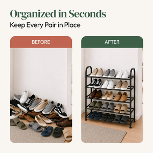 Simple Multifunctional Metal <b>Shoe</b> Rack Multi Layer Household Indoor Storage <b>Shoe</b> Floor Standing Storage Rack for Entryway - Product Image 5