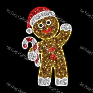 Decoraciones Navideñas de Jengibre con Luces LED para Exteriores, para Calles, Parques Temáticos, Centros Comerciales, Hoteles y Exhibiciones Fotográficas Navideñas - Product Image 2