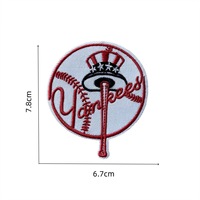 Ensemble de Patchs Thermocollants 3D MLB Logo d'Équipe de Baseball Brodé pour Casquette, Maillot, Veste, Décoration d'Uniforme, Forme de Cœur en Feutre