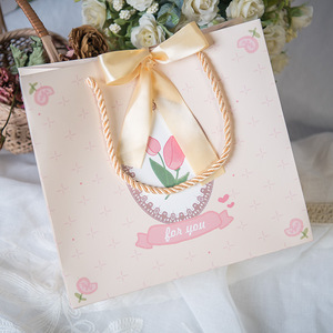 Sacs cadeaux de petite taille en PP écologiques à imprimé floral de style chinois avec poignée en corde pour mariages, anniversaires, boutiques, événements festifs - Product Image 6
