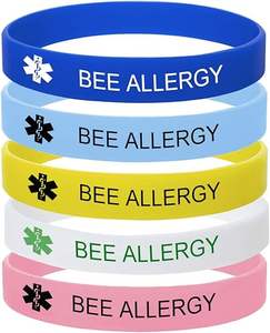 Personalizzato in gomma di Silicone e sopravvissuto al contatto di emergenza braccialetto di diabete classico inciso allarme medico allergia ai farmaci alimentari - Product Image 4