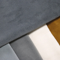 Tissu Velours Tricoté Chaîne 100% Polyester Doux 300gsm 145cm Uni Personnalisé pour Ameublement et Textile de Maison P5NNR pour Canapés et Chambres de Filles