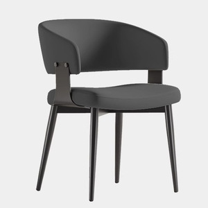 American Comfortable Dining Restaurant Hotel Wedding <span class=keywords><strong>Chaise</strong></span> en bois avec boucle de laine Coussin en tissu rembourré en métal pour usage domestique - Product Image 2