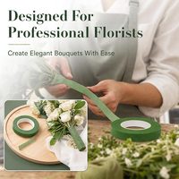 Ruban adhésif floral en papier crépon texturé vert pour fleurs fraîches et mariages