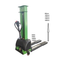 Chariot élévateur à chargement automatique électrique complet 1 tonne 1,2 tonne à pied derrière la batterie élévateur à chargement automatique portable gerbeur chariot élévateur électrique