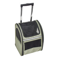 Sac à dos de transport pour animaux de compagnie, chien, chat, pliable, classique, en maille respirante, avec fermeture éclair, roulettes de voyage, approuvé par les compagnies aériennes