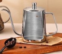 350ml 600ml col de cygne verser sur la bouilloire à café Barista Standard théière à café en acier inoxydable